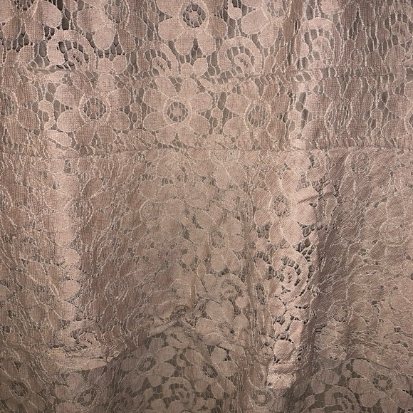 Spence NWT dress size 20 crochet knit tan knee length formal plus size 2X - Picture 6 of 13